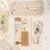 6 packs/LOT witte thee en pure vreugde-serie Retro creatieve decoratie DIY papieren memoblok