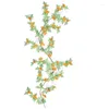 Dekorativa blommor 2 st 220 cm lång konstgjord blommor Vine Simulated Daisy Pipeline Decoration Plastväxter Heminredning Windows Outdoor