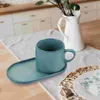 Copas de vino, taza de café de escritorio, Taza de cerámica, agua decorativa para el hogar con platillo, tazas, utensilios para servir