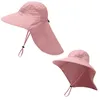 Wide Brim Hats 2023 Summer Bucket Hat Cowboy Outdoor Fishing Hiking Beach Mesh Breathable Anti UV Sun Cap Large Foldable Visor