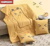 Blankets Cute Cartoon Throw Pilow Home Office Car Cushion Blanket Sofa Decoration 2 In 1 Pillow Travel Polyester Fiber Quilt 231123