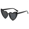 선글라스 하트 형태 여성 다이아몬드 디자인 젤리 컬러 UV400 보호 태양 안경 브랜드 디자이너 고양이 눈 안경 여성