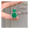 Necklace Earrings Set Simple Heart Shaped Emeralds Paraiba Tourmaline Stone Earring 2023 Trend For Women High Quality Luxury Jewelry Gift