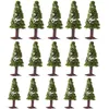 Dekoracyjne kwiaty drzewa drzewa model świąteczny sosna miniaturowa mini krajobraz krajobrazowy sztuczny oddział wioski architektura pociągu cedrowa