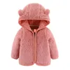 Manteau en duvet polaire pour enfants de 03 ans, veste chaude à manches longues avec oreilles d'ours, vêtements pour enfants de 03 ans, 231123