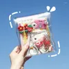 Ins Transparant Etui Kawaii Tas Draagbare Make-up Cosmetica Opbergtas Koreaanse Briefpapier School Kantoorbenodigdheden