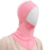 Bérets Hijab intérieur islamique Ramadan châle arabe longue écharpe écharpes casquette musulmane écharpe rose