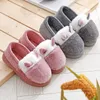 Slippers Indoor Outdoor Home Cotton Slippers Women Ears Rabbit Hair Autumn Winter Wrapped Roots Postpartum Cotton Shoes Warm Snow Boots H 231123