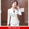 Two Piece Dress White Long-sleeved Shirt Suit Women's Fashion Temperament Professional Wear Spring And Autumn Coat President Pants T