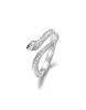 Pierścień węża 999 Silver CZ Regulowane pierścienie punk -punkowe proste vintage pierścienie Prezent biżuterii dla kobiet mężczyzn
