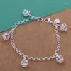 Link Bracelets Wedding Party Gifts AH056 Wholesale Lucky Silver Color Charm For Women Fashion Jewelry Five Crown Aezaiwga