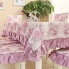 Tkanina elegancka europejska duszpasterska retro 2 style kwiatowe koronkowe bawełniane jadalni ślubne ślubne obrusy krzesełka