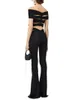 Kvinnors tvåbitar byxor Luioyercxi Kvinnor Mesh Se om Jumpsuit Rompers Low Cut Front Hollow Out Sheer Skinny PlaySuit Club bodysuit