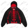 Męskie bluzy bluzy Diablo w stylu horror Wysokiej jakości szkielet z kapturem szkielet z kapturem High Street Punk Hoodie Hoodie Męskie i Women'stop T231123