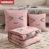 Blankets Cute Cartoon Throw Pilow Home Office Car Cushion Blanket Sofa Decoration 2 In 1 Pillow Travel Polyester Fiber Quilt 231123