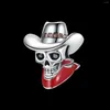 Luźne szlachetne qwc 925 Silver Halloween Vampire Cowboy Cowboy Ornament Bead Fit Fit Charm for Women Bransoletka