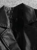 Kvinnors jackor lautaro våren elegant svart ljus mjuk faux läder blazer långärmad smal fit lyx kvinnor blazers och mode 231123