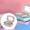 Bolsas de jóias Caixa de armazenamento Brincho portátil Brincos de bolso Anéis de relógio de embalagem Organizador de estampa de estampa de estojo de embalagem