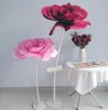 Couronnes de fleurs décoratives 80 cm fleur artificielle géante rose avec base de tige en mousse fond de mariage mur scène El Mall Decoratio6924615