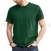 Herren T-Shirts Sommer Mode Herren Lose Kurzarm T-Shirt Rundhalsausschnitt Dünne Kante Kontrastfarbe Pullover Top