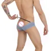 Slip Sexy dos nu pour hommes, sous-vêtements à bretelles, culotte creuse convexe en U, poche bombée, sous-vêtement exotique sans fond, Cueca Gay