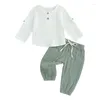 Conjuntos de roupas da criança infantil criança bebê menino roupas algodão macio manga curta camiseta topos calças compridas outono outifts 6m-4y