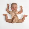 Dolls npk 20inchすでに塗装されているリボーン人形部品8月眠っている赤ちゃん3D絵画布布体を含む231122