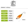 Balıkçılık Kancaları Peche Leurre Pesca Kaşık 2.5g 30mm Renkli Yem Bakır Akışı Metal Trout Chub Levrek Somon 231122