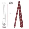 Laços de Natal Xadrez Floco de Neve Vermelho Preto Branco Impressão Casual Unissex Gravata Camisa Decoração Estreita Listrada Slim Cravat