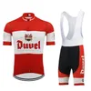 DUVEL beer MEN maillot de cyclisme ensemble rouge pro équipe vêtements de cyclisme 9D gel respirant pad VTT ROAD MOUNTAIN vêtements de vélo course clo vélo 289t