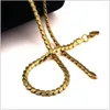 Chains High Quality And Hip Hop Style Gold Color Twisted Chain Necklace For Male Boys Anniversary Birthday Jewelry Accessories Gifts