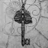 Pendant Necklaces Gothic Vintage Moth Key Charm Necklace For Women Man Fashion Witch Jewelry Accessories Gift Moon Phase Choker