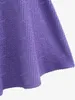 Casual Dresses Rosegal Plus Size 2023 I Solid Purple Buckle Crop Top and Textured Tank Dress Women Two Piece Vestidos