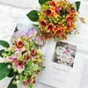 Fleurs décoratives orchidée océanique artificielle tenant Bouquet décoration de la maison fête bureau salon accessoires de mariage