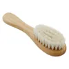 Brosse de bain ovale en bois laine naturelle visage corps brosses propres enfants bain douche exfoliation brosse salle de bain lavage Supplie Cepillo De Bano Ovalado De Madera