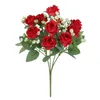 Dekorative Blumen 10 Köpfe künstlicher gefälschter Rosen-Seidenstrauß mit Kunststoffstielen für Hochzeitsdekoration, Tischdekoration, Heim- und Raumdekoration