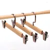 Hangers Wooden Pant Rack Pants Clip Solid Wood Household Wardrobe Non-Slip Hanger Seamless Clothing Store Hanging