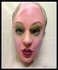 Halloweem Cosplay Cross Dressing Party Women Human Mask Rubber Latex Halloween Hela realistiska kvinnliga maskflickan Face Mask2878725