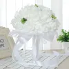 Decorative Flowers PE Foam Flower Western-style Wedding Bridesmaids Hand Bouquet Supplies Lace Border Anti-true