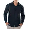 Herren-T-Shirts Herren-Taschen-Mehrfachpackung hohle Farbe Herren Lace Club Full Fashion Long Shirt Revers Sleeves Men