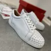Designer Studded Spike Sneakers: Luxury Flat Trainers för män och kvinnor, 100% äkta läder, storlek 36-46, med låda, från AIS