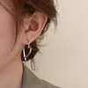 Hoop Earrings Sweet And Advanced Love Cross Female Niche Design Retro Personality Simple Versatile Temperament Fashion