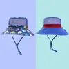 Bérets chapeau enfants été soleil plage large bord avec capuchon de ficelle Protection UV accessoire respirant pour garçon fille adolescents