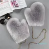 5本の指の手袋女性用手袋暖かい冬のキツネの毛皮の手袋女性ハンガーとベルベット厚い豪華な人工キツネの革の手袋ミトン