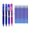 Large Capacity Ink Erasable Gel Pen 0.5mm Push Automatic Washable Handle Magic Refills Rods Longer Writing School