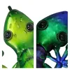 Décorations de jardin 2pcs Art mural Gecko en métal avec peinture sur verre vert pour décoration extérieure Statues et sculptures d'animaux Brother 230422