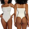 Body modellante da donna Burvogue Simple Soild Shapewear Body senza cuciture BuLifter Body Shaper perizoma Body completo senza schienale basso invisibile