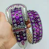 Ceinture de styliste pour hommes et femmes, nouvelle taille brillante, enchantement violet