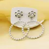 Stud Earrings Female Pearl Ear Ring Love The In 2023 South Korea Temperament Web Celebrity Big Circle And Collars