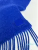 Nouveau Loewe Écharpe de conception de Noël Bas Sud-Coréen Premium Cravates Hiver Femmes Double face Graffiti Cachemire Gland comme Long Châle Châle Écharpe en laine chaude